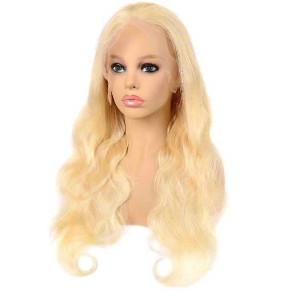 100% Human Hair Free Part Transparent Lace Front Blonde Soft | Etsy UK