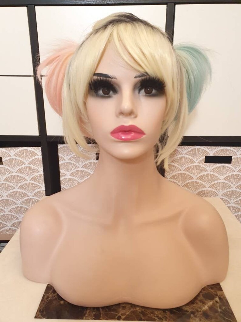 Fast Dispatch Suicide Squad Harley Quinn Pigtail Wig Fancy Etsy UK