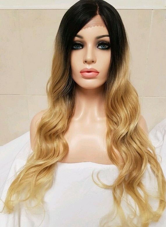 golden blonde human hair wig