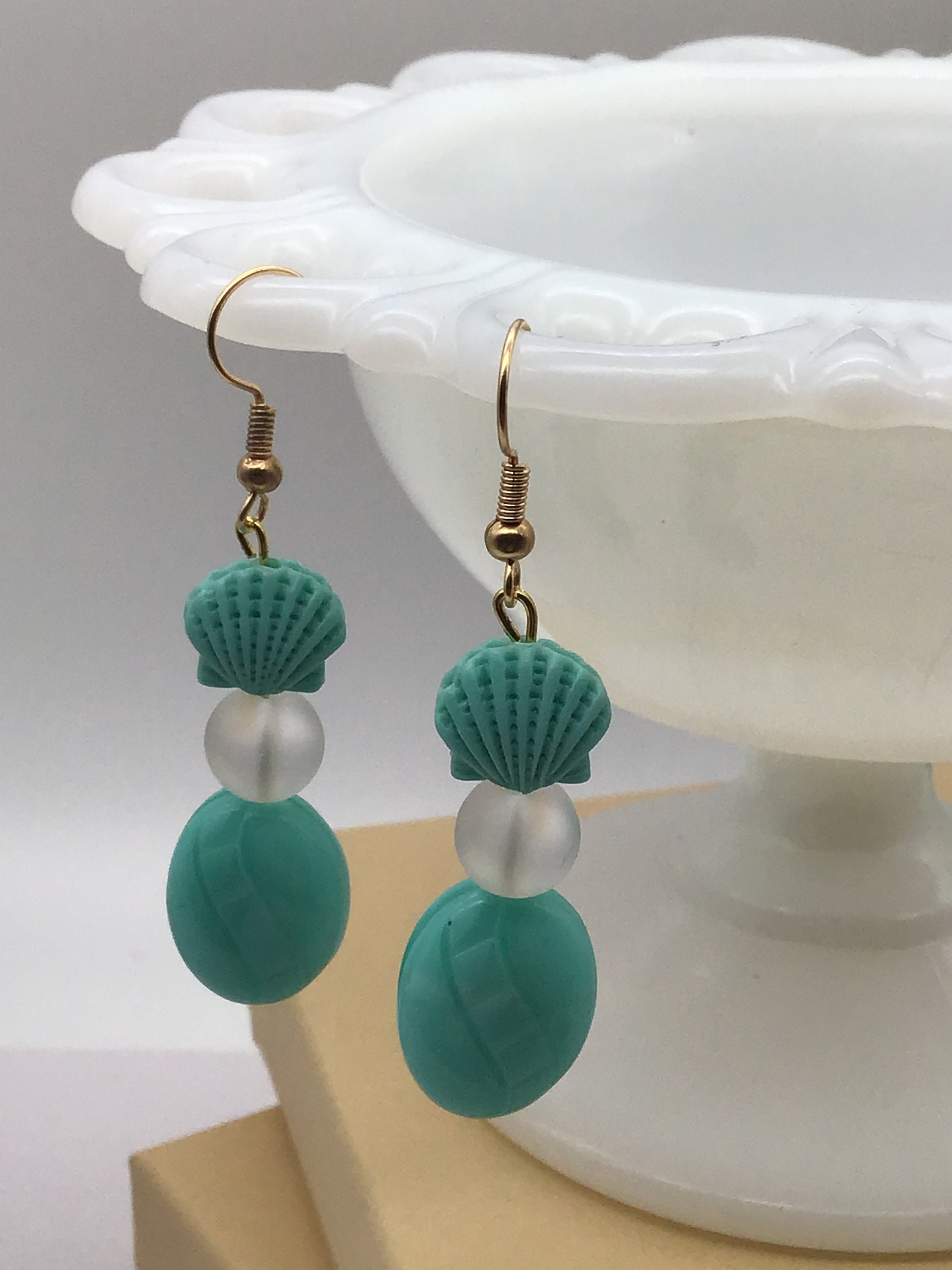 Seashell earrings earrings for summer beach themed earrings Etsy