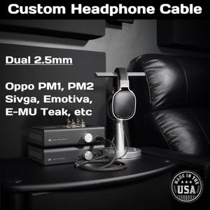 Oppo PM1 / PM2 - Headphone Cable - Dual 2.5mm Barrel Connectors