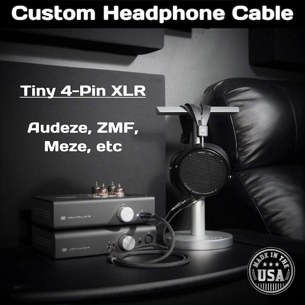 Audeze / ZMF / Meze Empyrean / Grado - hoofdtelefoonkabel - dubbele 4-pins mini XLR-connectoren
