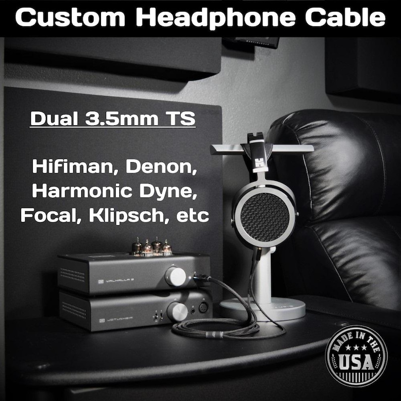 Hifiman Sundara / Ananda / Arya / DEVA PRO / etc & Denon D9200 / D7200 / D5200 / etc - Narrow Dual 3.5mm - Thumbnail 4