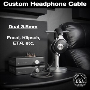 Focal Clear / Elex / Elegia / Celestee / Elear / Stellia / Radiance, and Klipsch HP-3 - Headphone Cable - Dual 3.5mm
