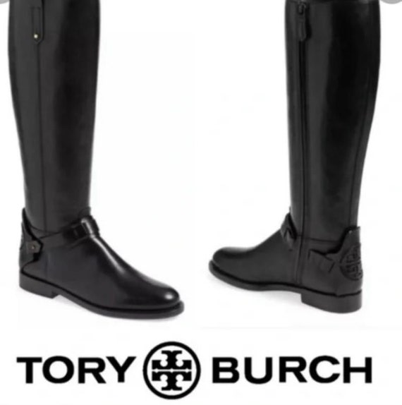 Tory Burch Black Derby Riding Boots EUC Size 7 Tory Burch - Etsy