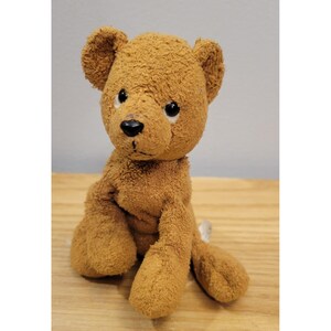 Urso de pelúcia marrom Cubby da Russ Berrie Luv Pets, vintage de 1998, 12,7 cm (5 polegadas), código 100301.
