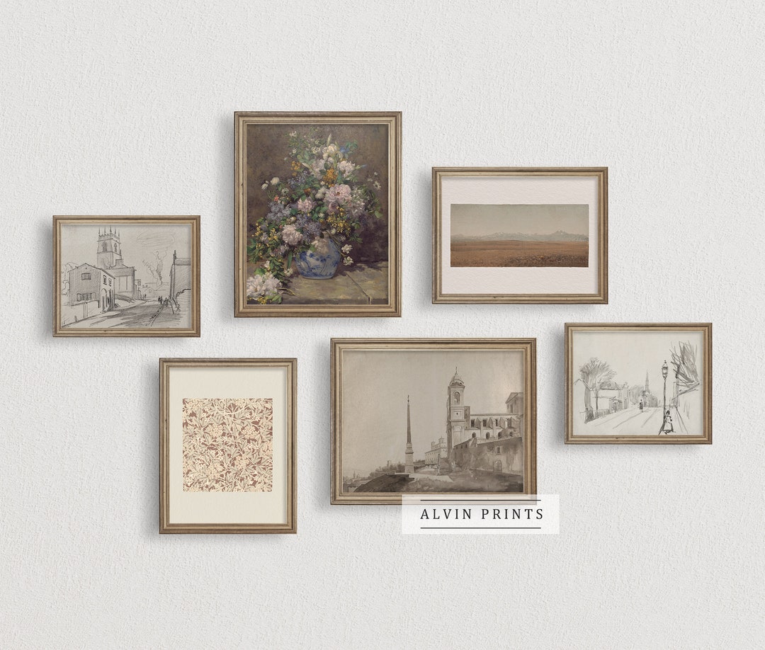 Vintage Aesthetic Wall Art Decor Antique Picture Wall Decor Etsy