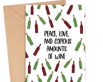 Funny Christmas Card, Funny Christmas Card for Wife, Wine Holiday Card, Christmas Card for Boyfriend, Funny Christmas Card for Best Friend