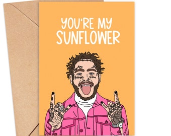 Tarjeta de San Valentín de Post Malone, tarjeta divertida para el día de San Valentín para imprimir, tarjeta de aniversario divertida, tarjeta de aniversario para esposa, novio de San Valentín