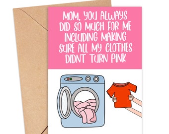 Mother's Day Card, Funny Mom Card, Happy Mother's Day Card, I love You Mom Card, Good Job Mom, Rude Mother's Day Card, Cards for Mum