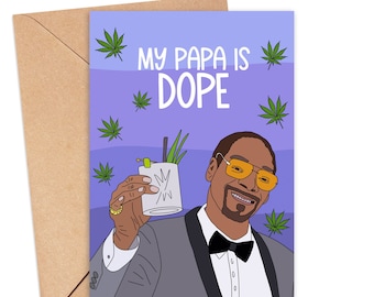 Snoop Dogg Father's Day Card, Funny Father's Day Card, Funny Gift Ideas For Dad, Gifts for Dad, Funny Card for Husband, Dad Jokes Card