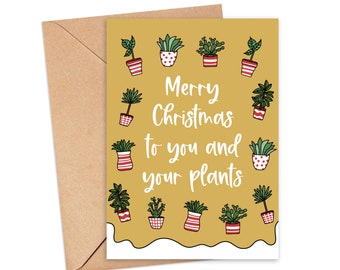 Plants Christmas Card, Funny Christmas Card, Funny Christmas Card for Wife, Plant Lady Christmas Card, Christmas Card for Boyfriend