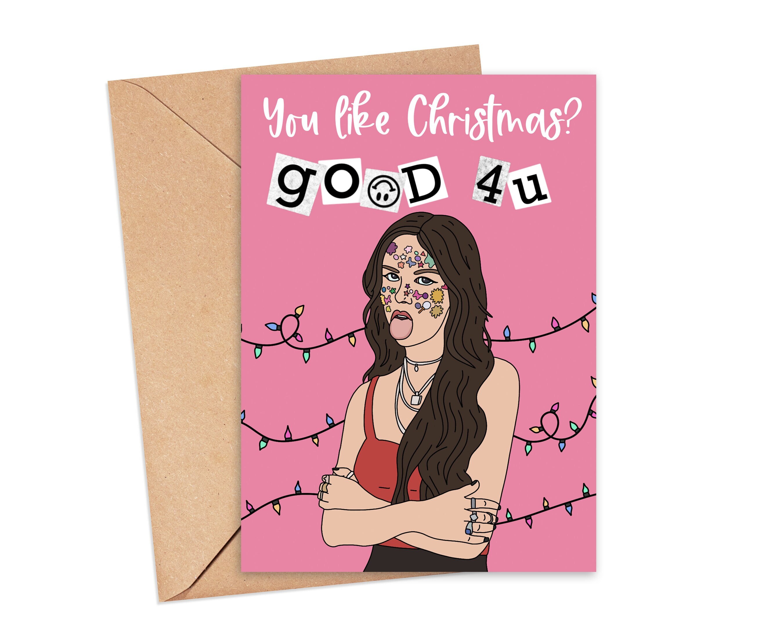 Olivia Rodrigo Christmas Card Good 4 U Christmas Card Pop Etsy