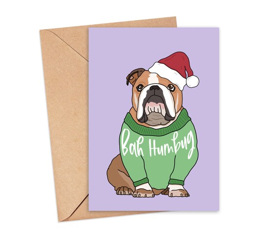 Funny Bulldog Christmas Card, Funny Dog Christmas Card, Funny ...