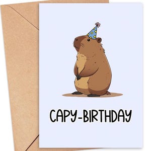 Capybara Birthday Card Printable Kids Birthday Card, Funny Birthday Card, Capy Birthday Card, Birthday Card for Best Friend, Printable Card
