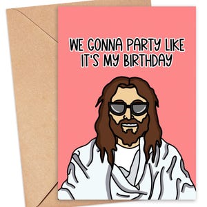 Carte de Noël drôle à imprimer, joyeux anniversaire Jésus, carte de vœux drôle, carte de Noël pour petit ami, carte de Noël drôle pour mari