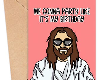 Funny Christmas Card Printable, Happy Birthday Jesus, Funny Holiday Card, Christmas Card for Boyfriend, Funny Christmas Card for Husband