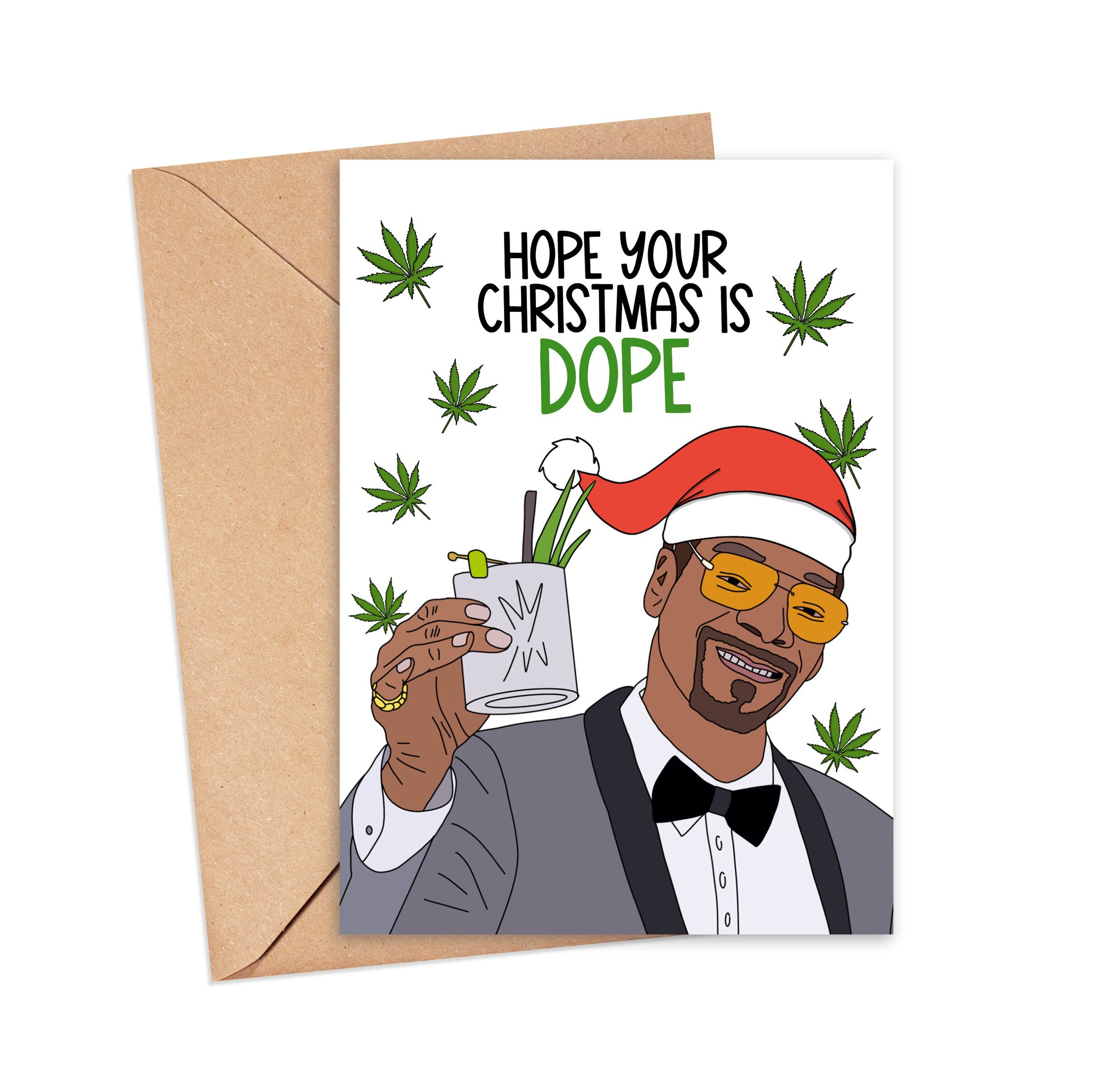 Snoop Dogg Christmas Card Dope Christmas Card Funny Etsy