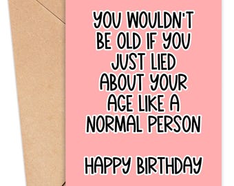 Tarjeta de cumpleaños imprimible divertida, tarjeta de cumpleaños para esposa y esposo, tarjeta de cumpleaños divertida imprimible, tarjeta de cumpleaños digital divertida imprimible