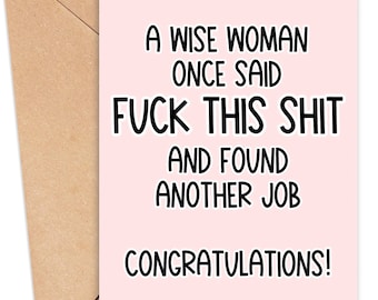 Tarjeta de despedida imprimible para mejor amiga del trabajo, para compañero o jefe, regalo divertido de despedida, tarjeta imprimible para nuevo trabajo, tarjeta de despedida para compañero de trabajo