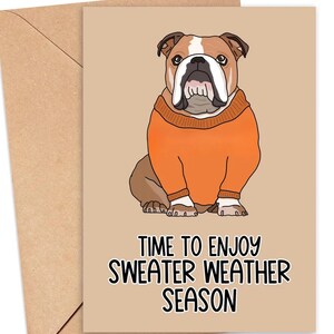 Carte imprimable pour ami, carte Happy Fall, cadeau météo pull pour ami, carte imprimable, carte numérique, carte de Thanksgiving imprimable