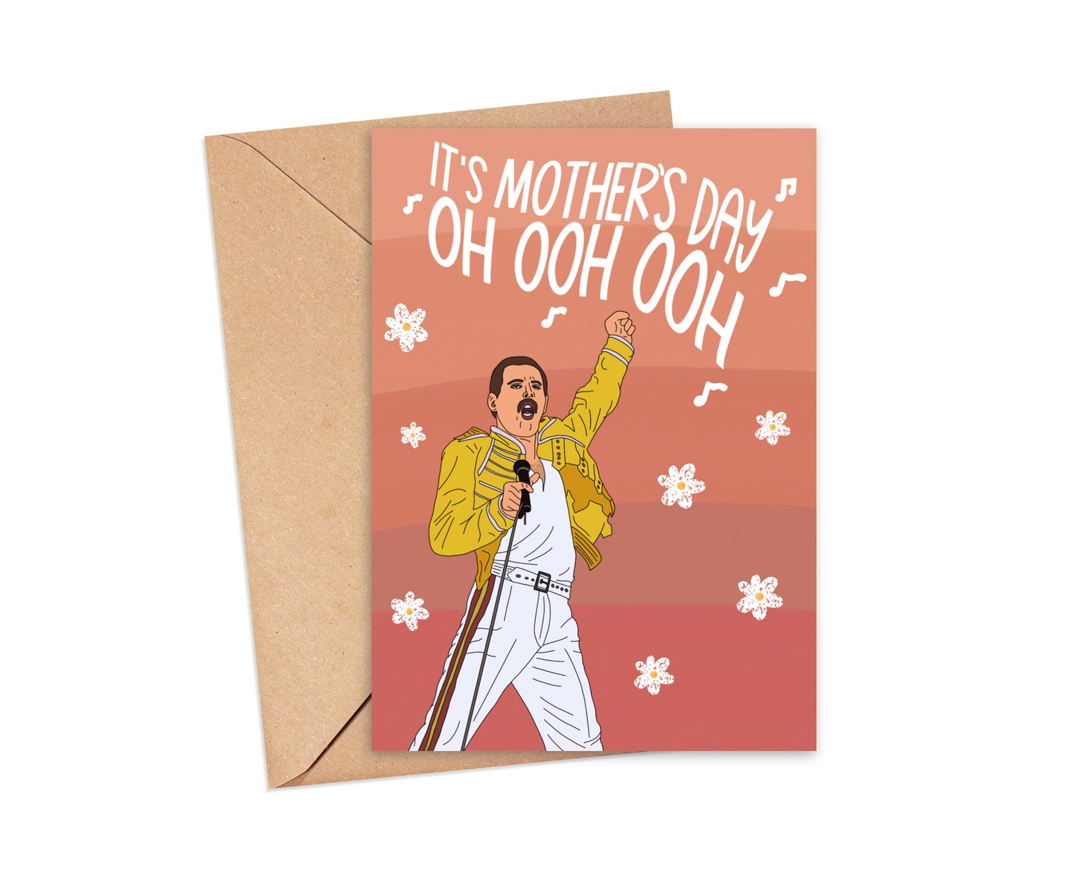 Freddie Mercury Mother's Day Card, Funny Mother's Day Card, Mother's