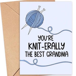 Tarjeta del Día de la Madre para la Abuela, Tarjeta Divertida Imprimible del Día de la Madre, Tarjeta Linda del Día de la Madre, Tarjeta Feliz del Día de la Madre de una Hija, Regalo de Tejido