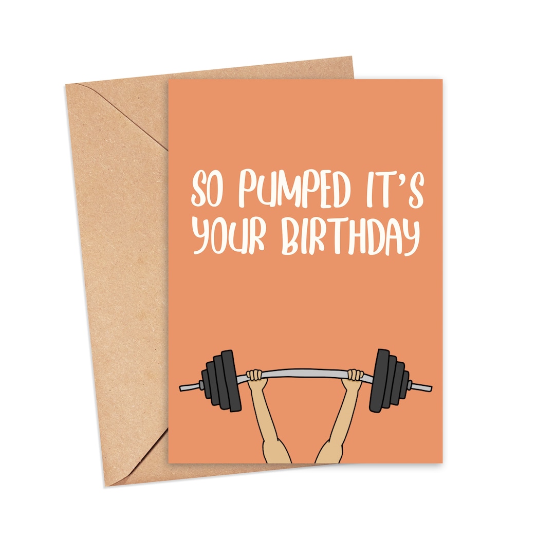 Funny Birthday Card for Him, Fitness Birthday Card, Workout Birthday ...