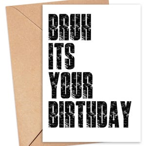 Bruth Skibbidi Rizz Printable Birthday Card, Funny Birthday Card for Teen Slang Card, Nephew Birthday Card, Grandson Birthday Card, Bruh