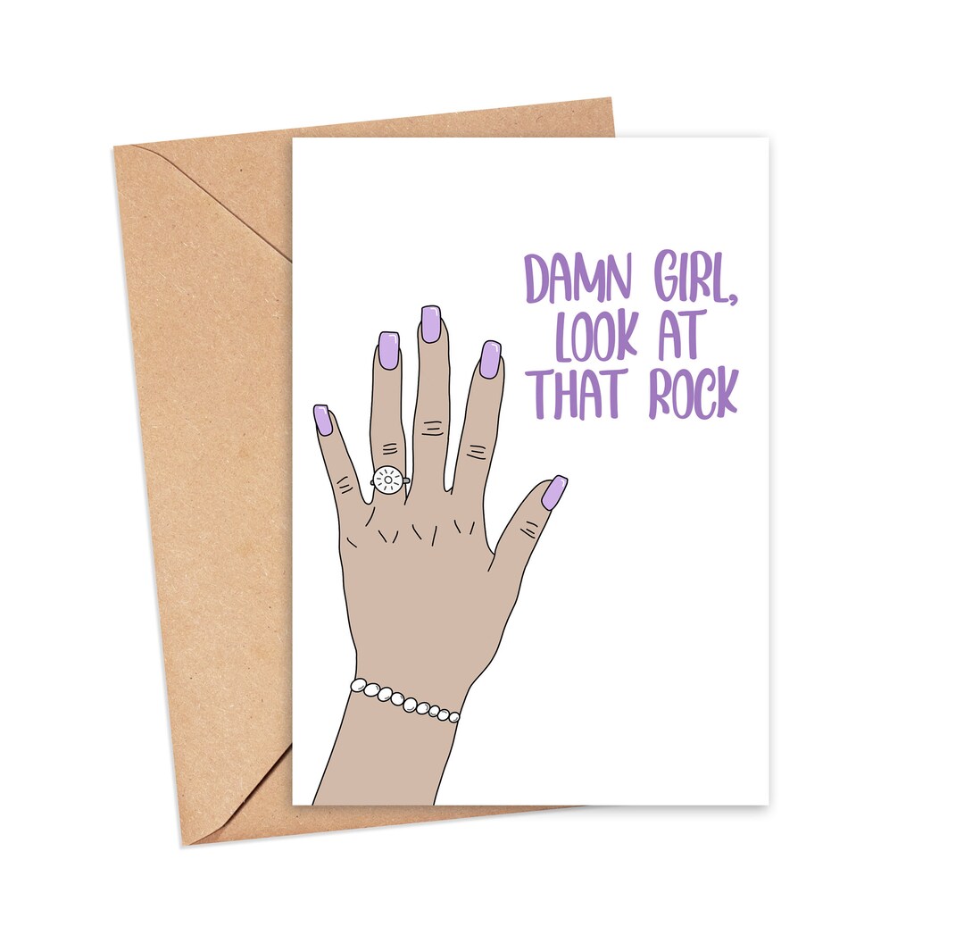 Funny Engagement Card, for Best Friend Funny Wedding Card, Funny Bridal