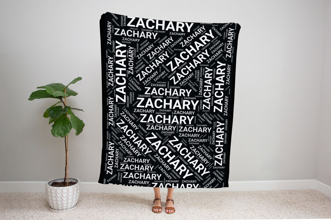 Custom Name Blanket Personalized Blanket With Name Etsy