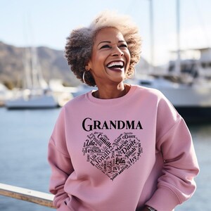 Personalized Grandma Sweatshirt: Custom Grandchild Names Gift