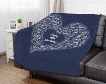 90th Birthday Blanket With Family Names - No Limit