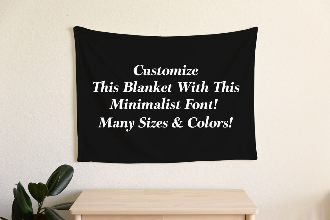 Personalized Blanket With Simple Font, Custom Quote Blanket, Design Own
