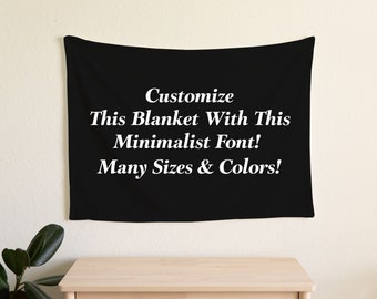 Personalized Blanket With Simple Font, Custom Quote Blanket, Design Own Blanket, Custom Wording Blanket, Personal Message Blanket