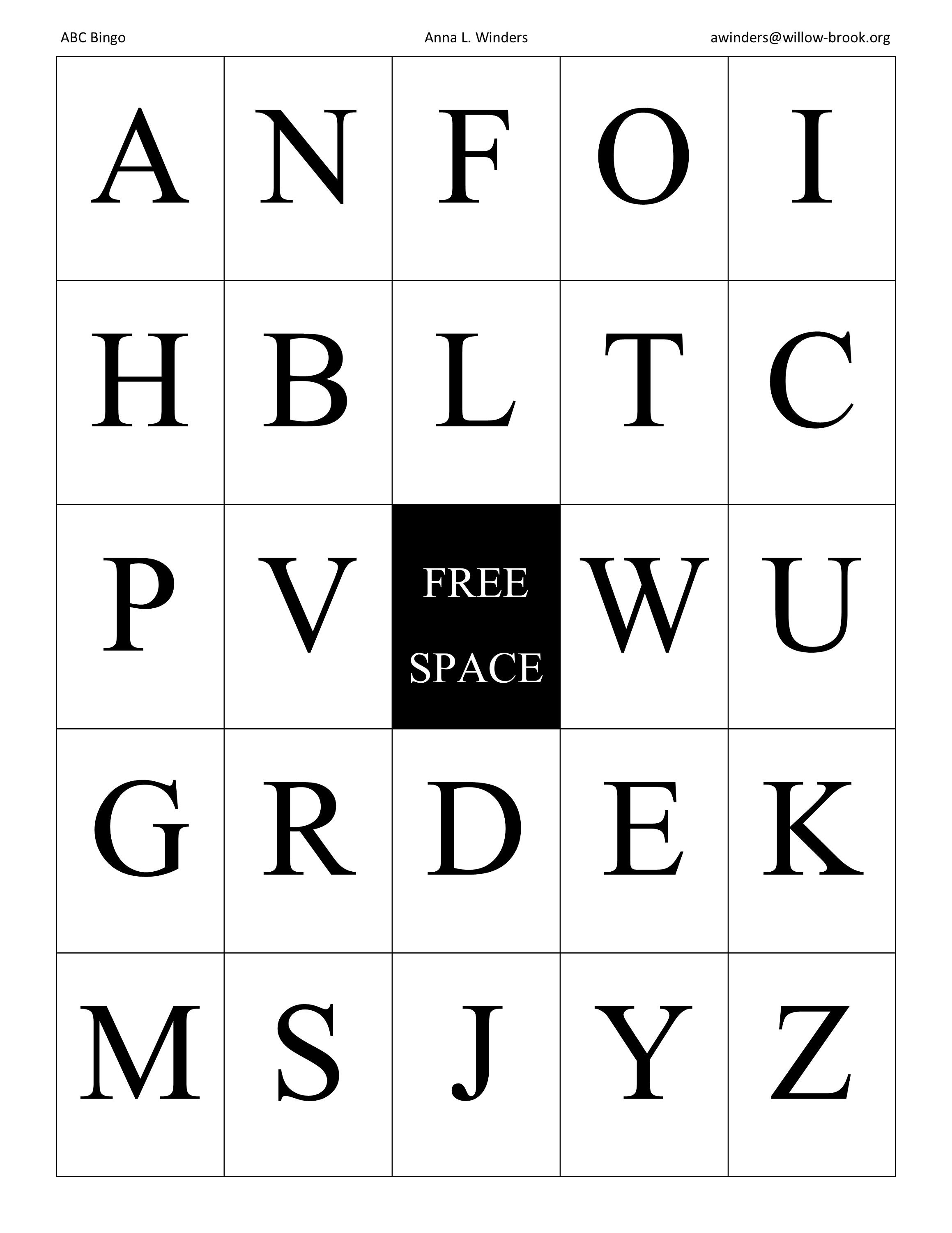 Abc Bingo Etsy