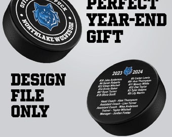 Hockey Puck bearbeitbare Designdatei