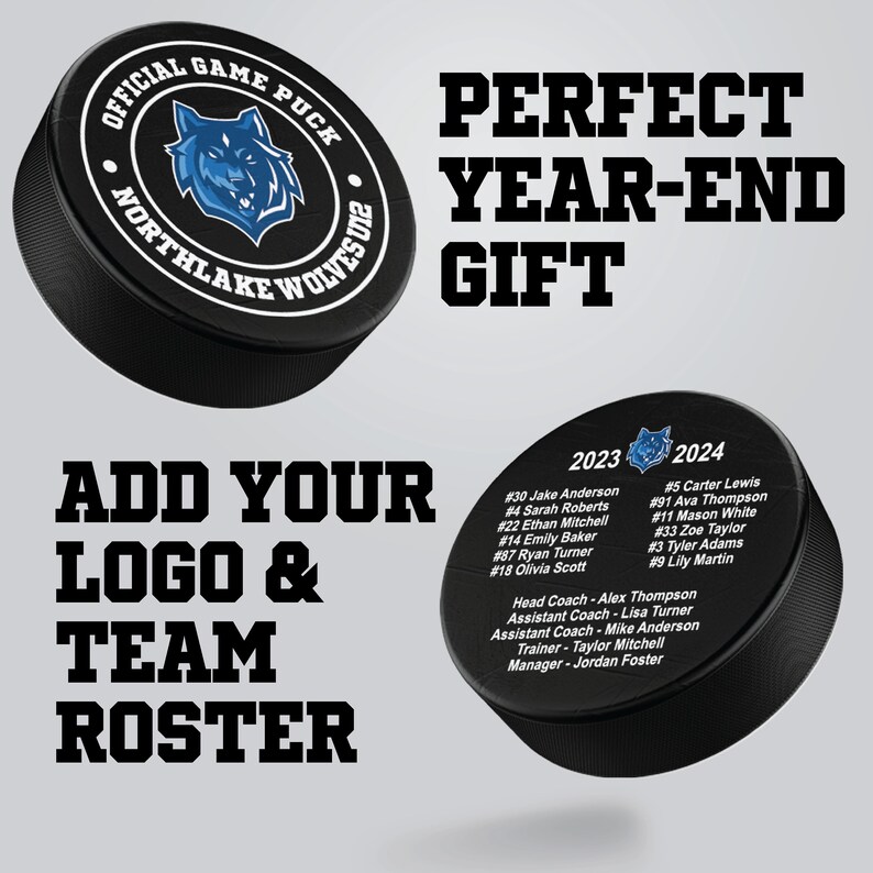 Custom hockey puck,hockey coach gifts,hockey dad gift,hockey gifts,hockey mom,hockey player gift,personalized hockey,personalized puck image 1