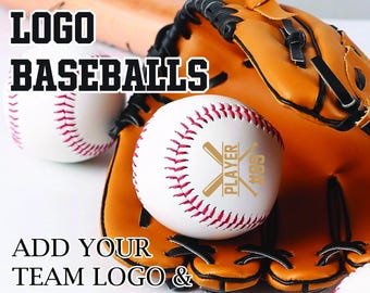 Personalized Baseball: Custom Team Logo, Player Name & Number Gift