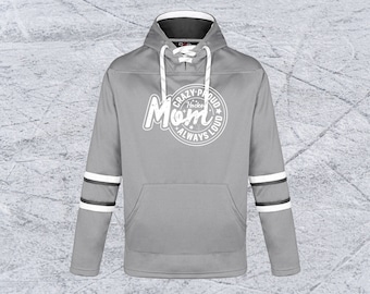 Custom Hockey Mom Sweatshirt | Team Mom Gift | Mother’s Day Apparel | Hockey Mom's Favorite | Hockey Lace Hoodie