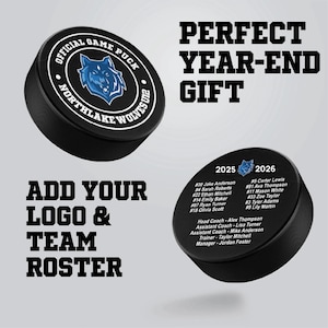 Personalized Hockey Puck: Custom Team Photo Gift