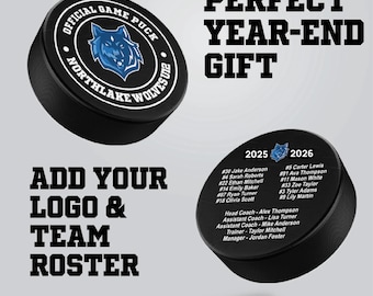 Personalized Hockey Puck: Custom Team Photo Gift