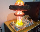 3D Mushroom Cloud Nuclear Explosion Lamp, Atomic Bomb Model Atmosphere Lamp, USB LED Lamp, Night Light, Colorful Lamp