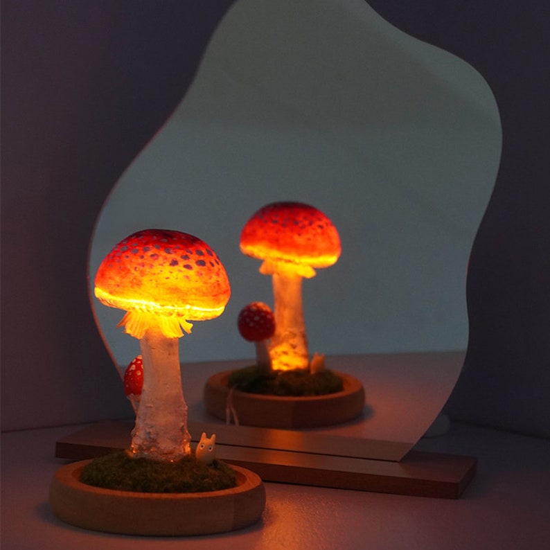 Mushroom Lamp Miniatures  Magic Mushroom Night Light image 3
