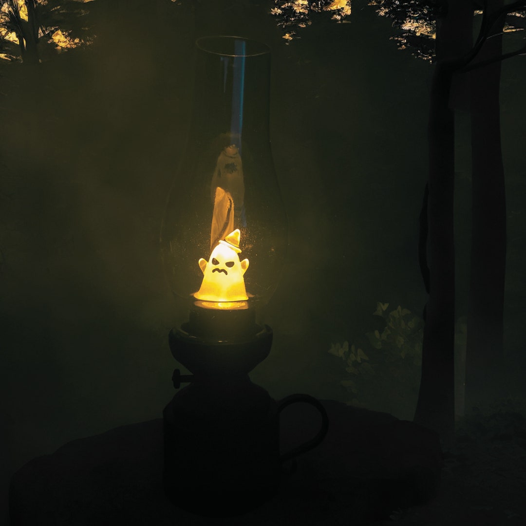 Vintage Fire Flame Ghost Night Light Candle Lamp Christmas Etsy