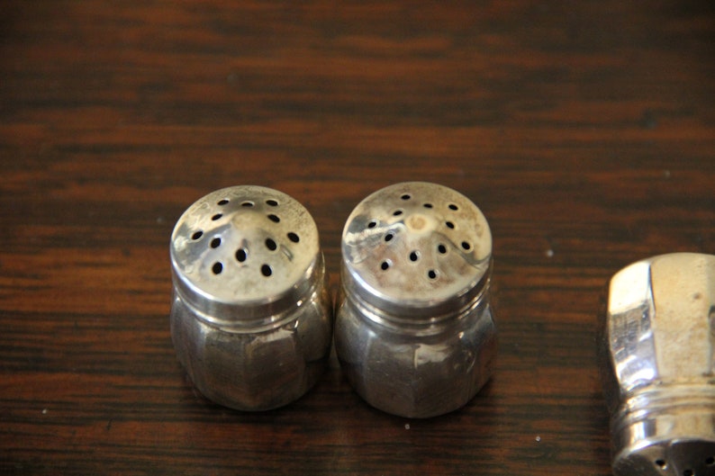 Set of 4 Sterling silver salt and pepper shakers