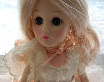 Vintage 1976 Effanbee “Sugar Plum Fairy” Ballerina Doll| Pink & White Outfit| Wrist Booklet Tag