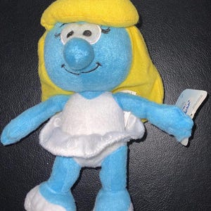 Vintage Smurfette Plush – Early 2000s Collectible Stuffie | Nostalgic Cartoon Character | Rare Find