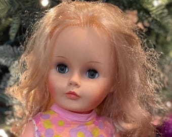 Poupée Vintage Furga Années 60 - 45 Cm, Blonde, Petite Dame - Italie