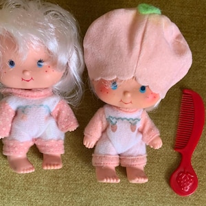 Vintage 1980&#39;s| Strawberry Shortcake Baby Apricot Dolls|Well Loved Condition| Rare American Greetings Collectibles |Kenner|Made in Hong Kong